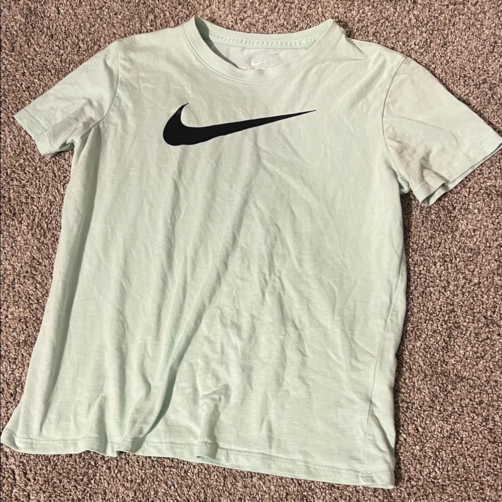 Nike Light Green Tee with Black Swoosh